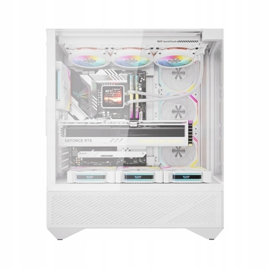 Корпус для комп'ютера darkFlash DY460 White ATX, 4x ARGB вентилятори, USB-C