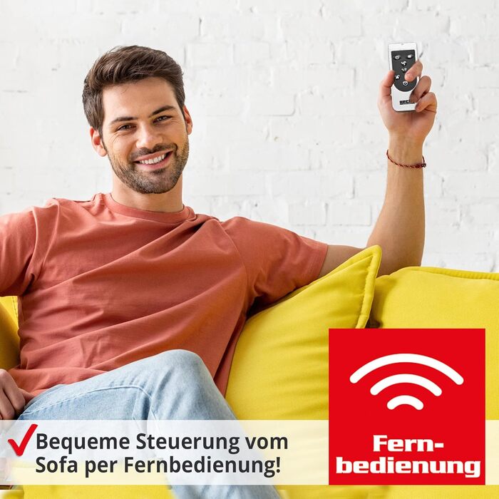 Електрична теплова батарея HECHT - Економна теплова батарея з 3 рівнями потужності, пультом дистанційного керування та термостатом