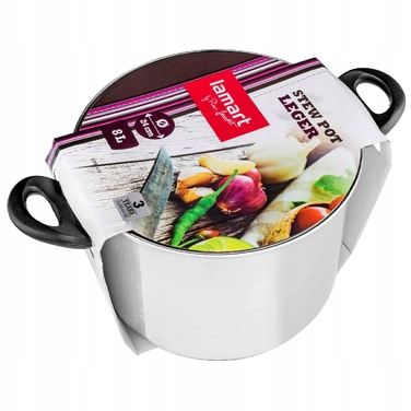Каструля Lamart LEGER LTB2418 з кришкою, 24 см, 7,9 л