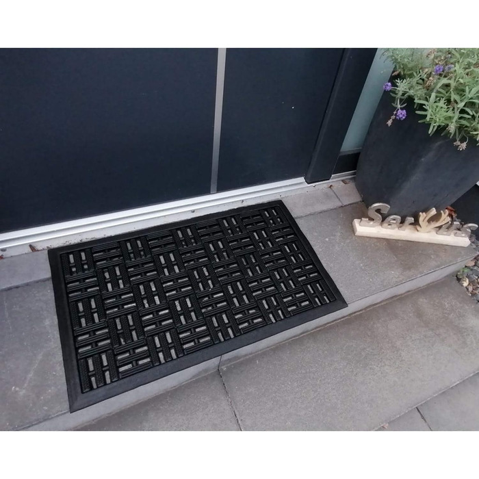 Гумовий килимок для вулиці DILUMA Matador 45x75 см, міцний грязезахисний килимок-ганз із антиковзаючим покриттям для вхідних дверей