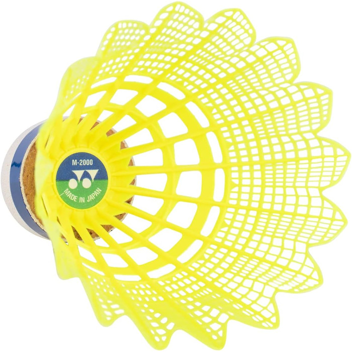 Yonex Mavis 2000 Badminton Balls Yellow (Roll of 6), Red Stripe (up to 14°C)