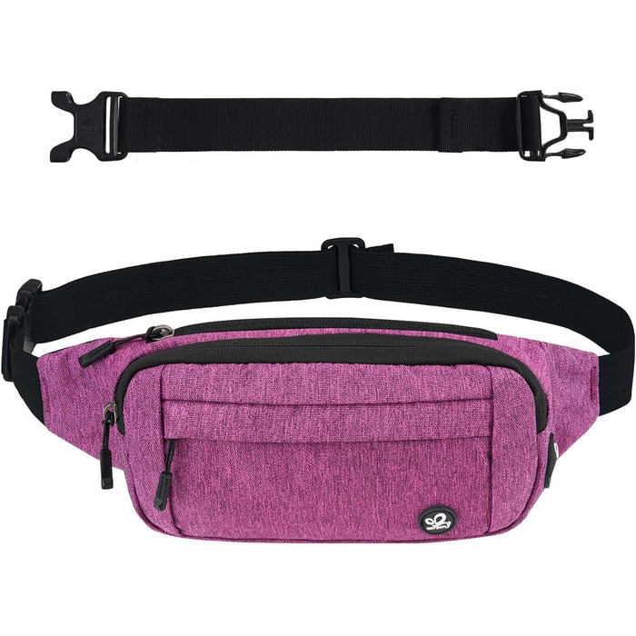 WATERFLY Поясна сумка на пояс для чоловіків та жінок: спортивна сумка на пояс, сумка-слінг для подорожей, туризму, прогулянок з собакою, активного відпочинку (фіолетовий)