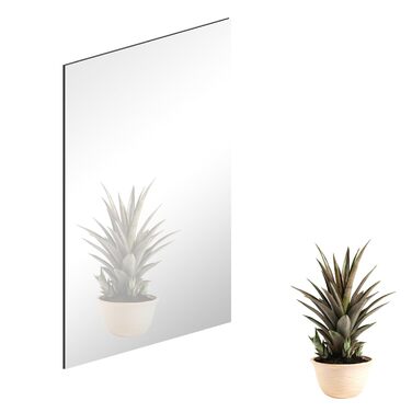 Дзеркальні плитки самоклеючі 40x30 см (2 шт.) - акрилові дзеркала для стін, 2.5 мм