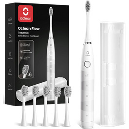 Oclean Find Duo Set: Електрична зубна щітка, 2 шт. з 5 режимами, акумулятор до 180 днів, IPX7, рожевий & блакитний (насадки, 6 шт.)