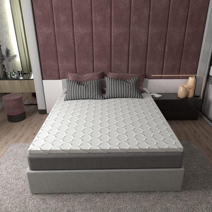 POKAR Mattress Topper, Mattress Topper, Mattress Pad, Mattress Protector for Mattress, Washable and Suitable for Allergy Sufferers, 140 x 190 cm
