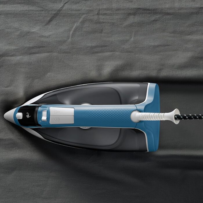 Праска Rowenta Effective 2 з подачею пари 30 г/хв, 2200 Вт, синій/сірий, Anti-Kalk, INOX-підошва, DX1531D1