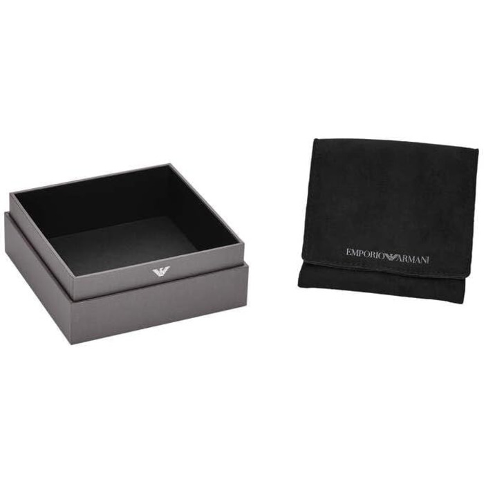 Чоловічий браслет Emporio Armani з нержавіючої сталі або шкіри з застібкою-ланцюгом (колір: кобальт)