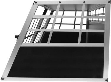 Транспортна переноска для собак та котів, алюмінієва, з подвійним відсіком - переноска для автомобіля