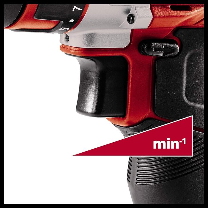 Акумуляторний дриль-шуруповерт Einhell TE-CD 12/1 Li (2x2.0Ah) – Li-Ion, 12V, 2-швидкісний, LED, металеве редуктор, зарядний пристрій + 2x2.0Ah акумулятори