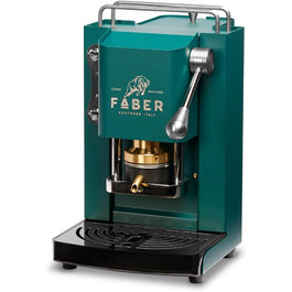 Кавова машина FABER Pro Mini Deluxe для ESE-подів 44 мм, хром, латунний прес, British Green