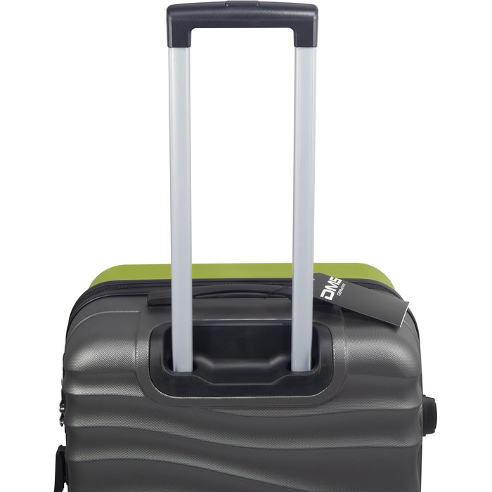 Набір валіз DMS® 7-елементів: 3 валізи (M/L/XL) з ABS-пластику, 360° колеса, кодовий замок + 4 чохли для одягу. Легкий, міцний, розширюваний, для подорожей та бізнесу (світло-зелений)