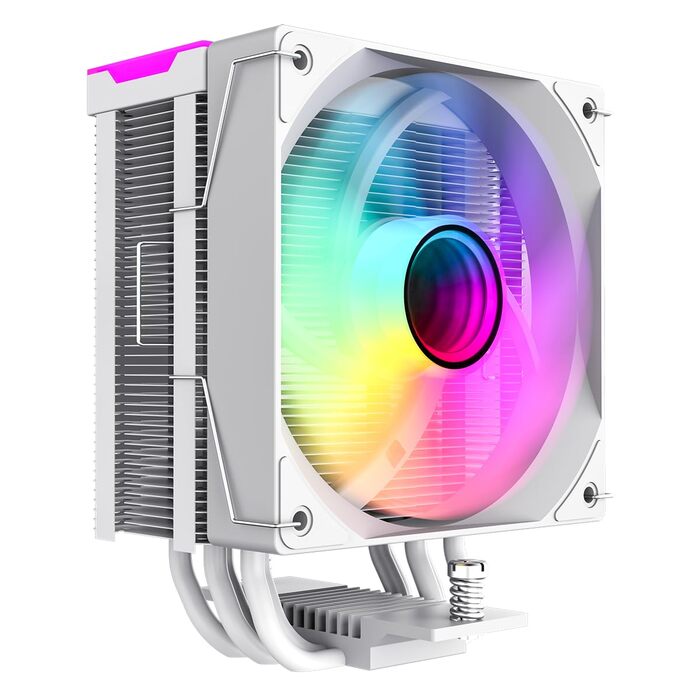 Кулер CPU GAMEMAX SIGMA 550 Infinity Weiß: 220W, 5 Heatpipes, ARGB PWM 120mm, LGA1851/1700/AM5/AM4