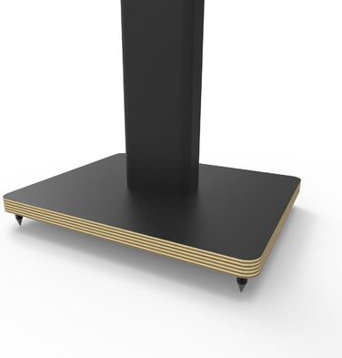 Підлогові стійки для акустики Kanto ST34P - пара, чорний метал, дерев'яний постамент | До 13.6 кг