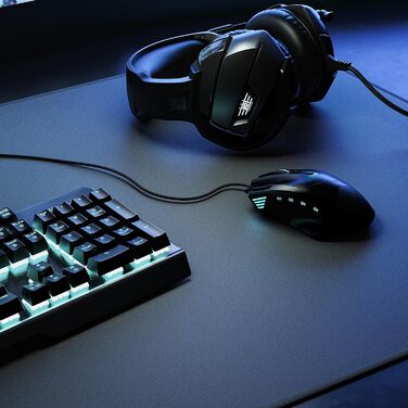 Кисет для миші TITANWOLF XXL 900 x 400 мм - великий килимок для геймінгу, чорний