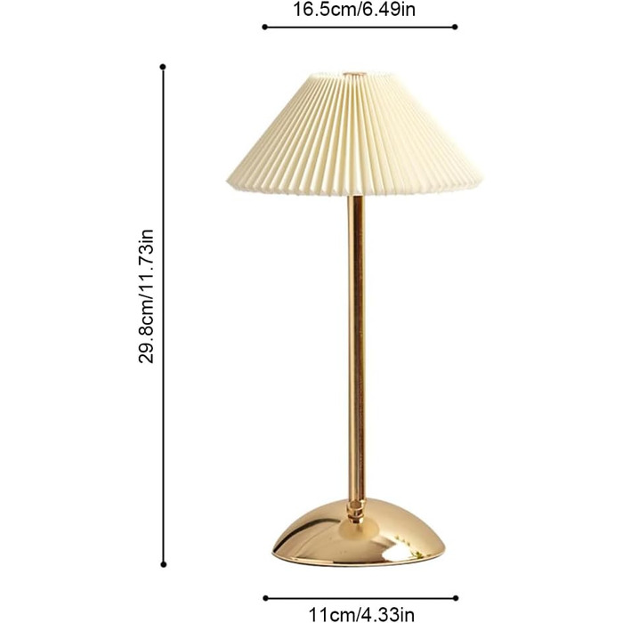 Світлодіодна настільна лампа Starnearby бездротова, з сенсорним димером, акумуляторна, 3 режими освітлення, вінтажний плетений металевий дизайн, для спальні, офісу, тумбочки (Бежева + Золота основа)