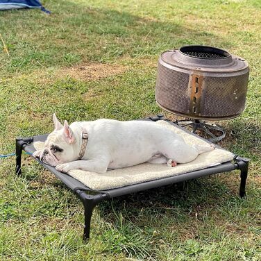 Підвищене ліжко для собак з балдахіном, Outdoor, для кемпінгу та пляжу, XL (122 x 92 x 102 см), водонепроникний дах, дихаюча тканина