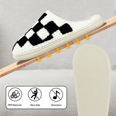 Тапочки Flintronic для жінок та чоловіків, дитячі тапочки, теплі флісові тапочки на зиму, з антиковзкою підошвою, м'які та легкі, ретро-стиль, зручні для дому та вулиці