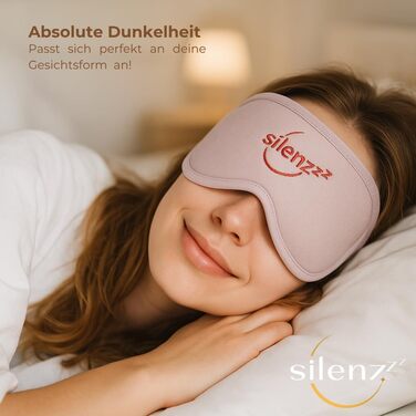 Маска для сну преміум-класу 3D - для жінок та чоловіків - комфортна, з м'якою підкладкою для повної темряви - рожева, Sleepy Purble