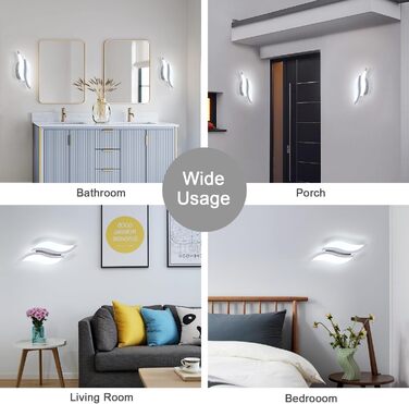 LED настінний світильник Dorlink для дому: спальня, вітальня, коридор. Сучасний дизайн Art Deco, тепле біле світло (12W)