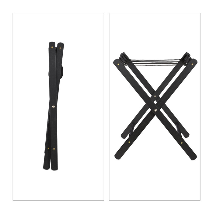 Relaxdays Wooden Folding Suitcase Stand