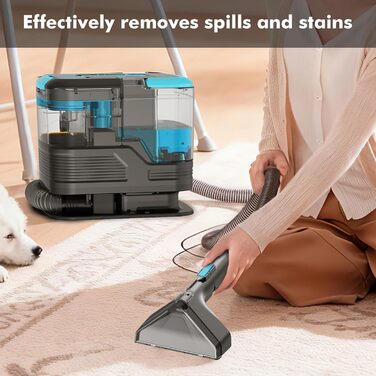 Портативний пилосос для чищення м'яких меблів та килимів C10, 530W, 18kPa, блакитний