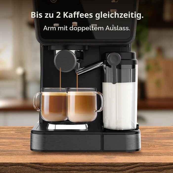 Кавомашина еспресо Cecotec Power Espresso Touch ColdBrew Latte 1350W 20 Бар з молочником та сенсорним дисплеєм