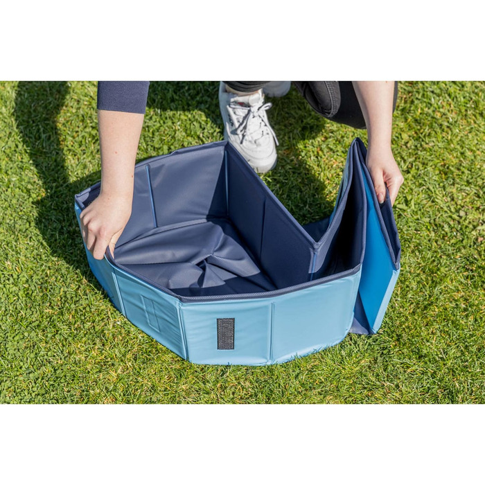 Басейн для собак TRIXIE 70x12 см, блакитно-сірий, без надування, з неслизьким дном