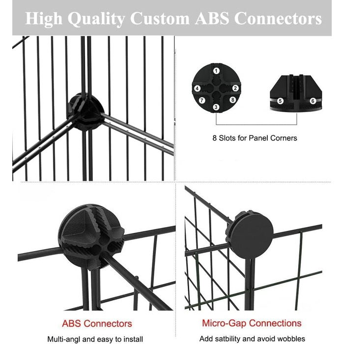 Металевий загін для кроликів LANGXUN, 12 шт. (120x60x38 см)