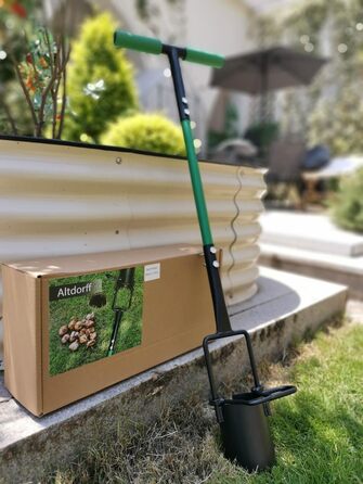 Altdorff 5-in-1 Lawn Plugger Garden Tool, Updated Bulb Planter with Long Handle for Digging, Weeding, Soil Sampling, Transplanting, Sod Plugger with Hole Digging for Tulips,