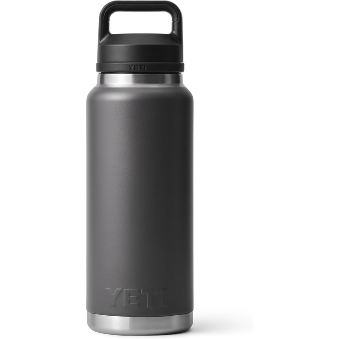 Термос-пляшка YETI Rambler 1 л, вакуумна ізоляція, нержавіюча сталь, герметична кришка з носиком, колір Антрацит