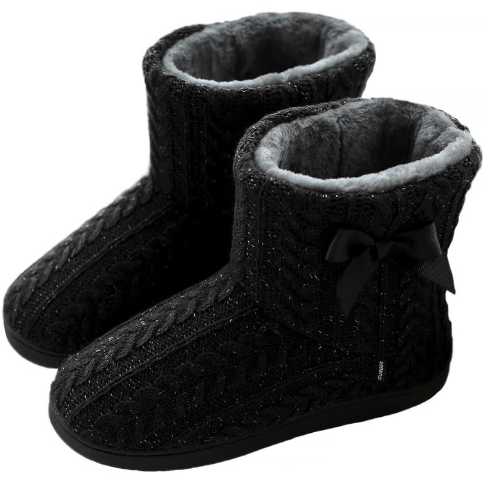 Тапочки домашні жіночі з плюшевою підкладкою, білі, з неслизькою підошвою (35/36 EU)