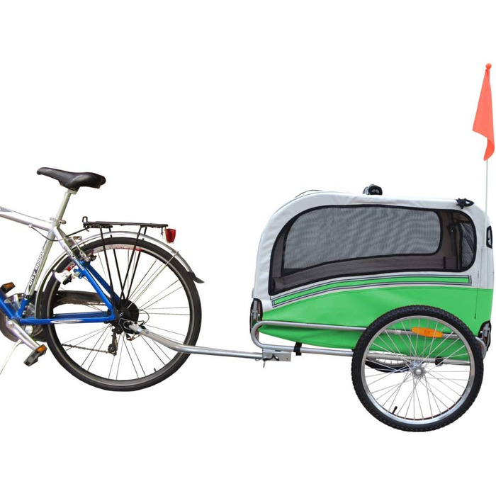 PAPILIOSHOP Причіп для собак Argo Hundeanhänger - велосипедний причіп для собак S-M-L, великий, зелений