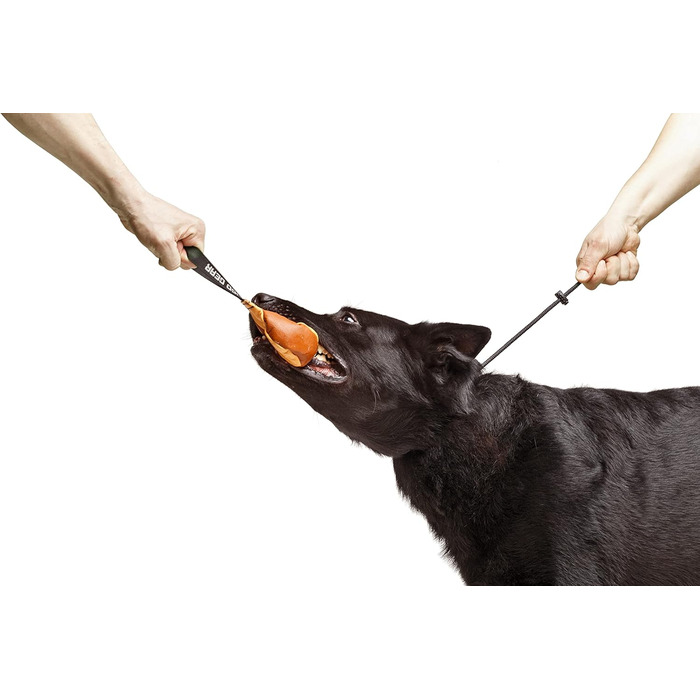 Нашийник для собак Dingo Gear, ручної роботи, міцний шнур, 2 обмежувачі, водонепроникний, для K9-тренувань, IGP, агітація, перехоплення, слухняність, чорний, L (S04049)