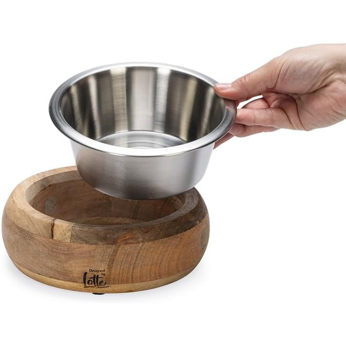 Lotte Holznapf Mandira 650ml Ceramic Dog Bowl - Brown