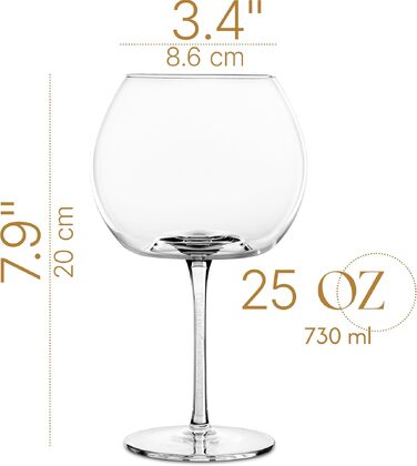Бокали для джину та коктейлів Glässique Cadeau 2 шт, 730 мл, кришталь, високі, подарунковий набір для поціновувачів джину