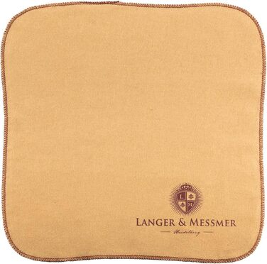 Langer & Messmer Polishing Cloths for Smooth Leather made of 100% Cotton in a Practical Set - The shoe cloth for professional shoe care ( | Beige) (6-piece set, Beige / Bordeaux)