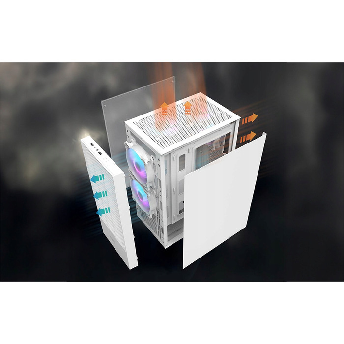 Корпус для комп'ютера Darkflash A290 Midi Tower ATX, білий, з бічним вікном