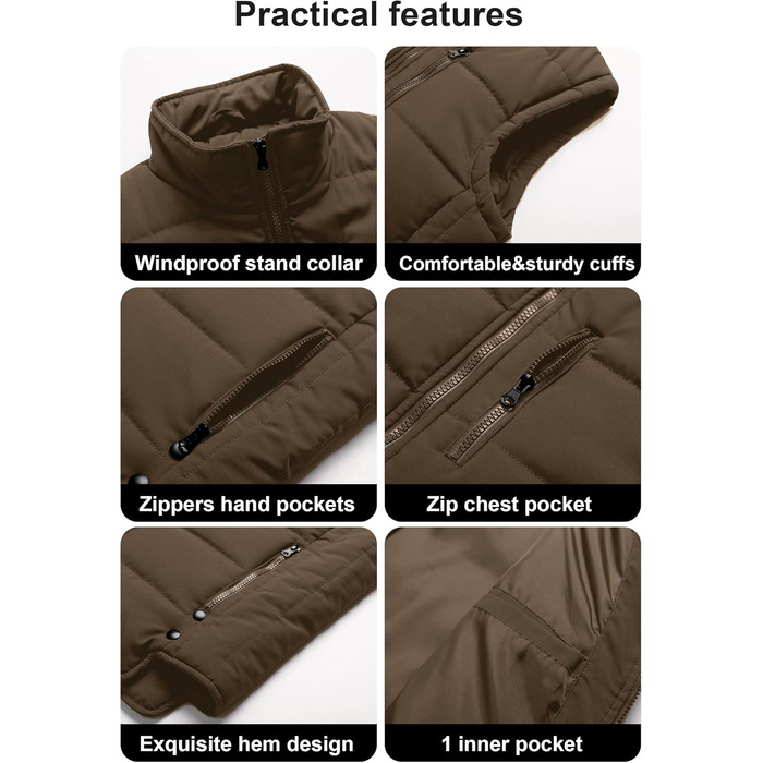 Чоловіча зимова куртка-пуховик Chriuno, легка, пакується, колір кава (M)