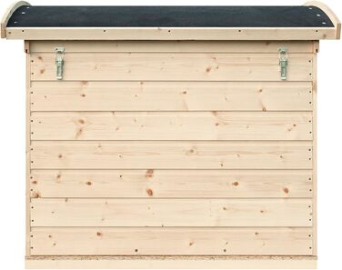 Будка для собак Outdoor маленьких порід – дерев'яна будка для собак, водостійкий дах 76 x 99 x H80 см, розмір S, Timbela M401-1 розмір M, 76x99xH80cm, натуральне дерево