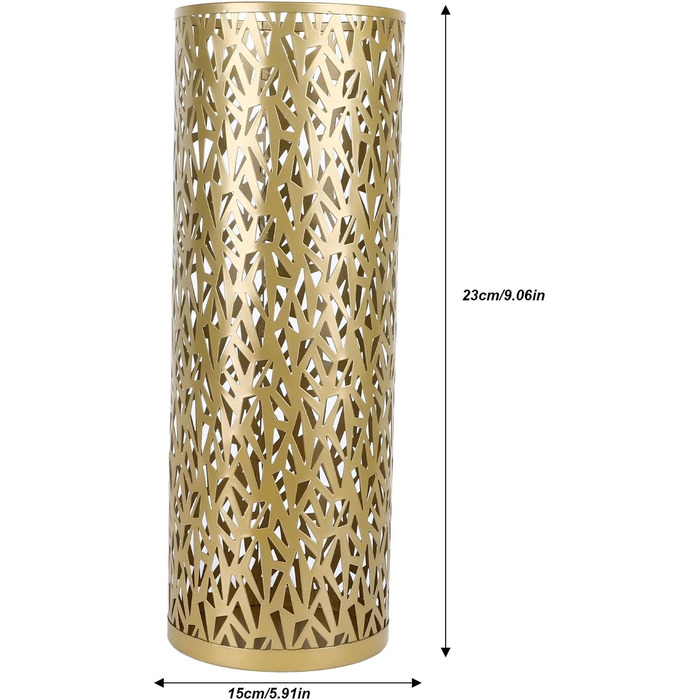 Підставка для парасоль під вхідні двері Topiky, кругла металева, золота (16x25x16 см)