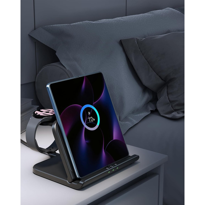 Зарядна станція SwanScout 705S для Samsung Galaxy Z Fold 7/6/5, Pixel 9 Pro Fold, Galaxy Watch 8/Ultra, Galaxy Buds 3 (без адаптера)