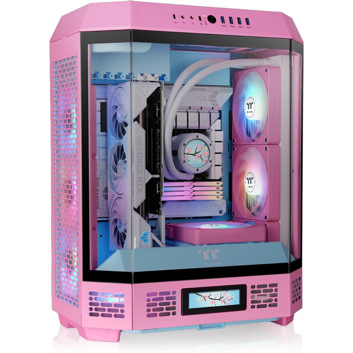 Корпус ПК Thermaltake The Tower 600 ATX Mid-Tower з вертикальним дизайном, USB-C, білий (Bubble Pink)
