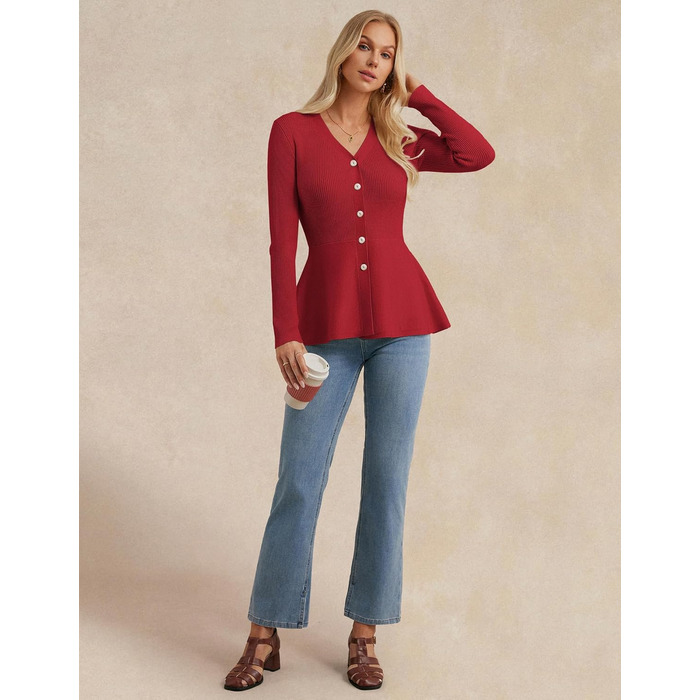 Жакет Grace Karin для жінок, без рукавів, червоний (L), стильний кардиган для повсякденного носіння