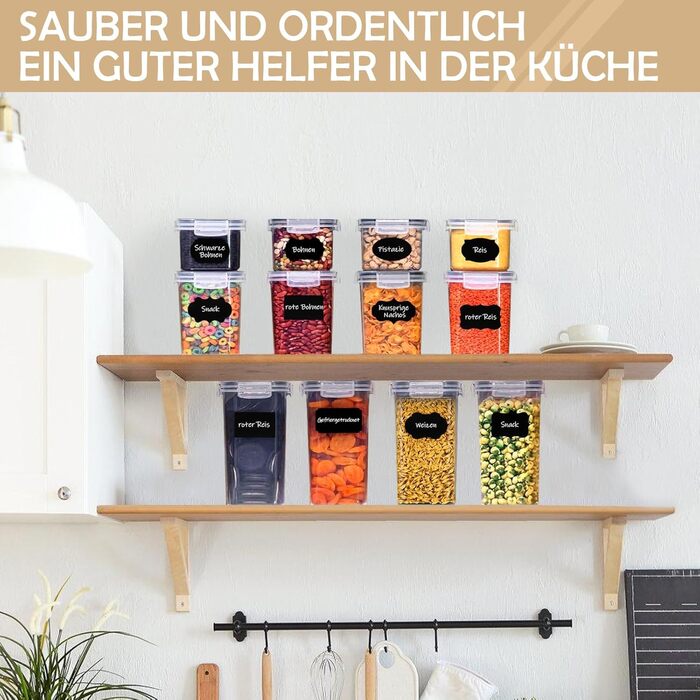 Набори контейнерів для зберігання Caliyo з кришкою, 24 шт. - герметичні контейнери для продуктів, кухонні бокси-органайзери, BPA Free