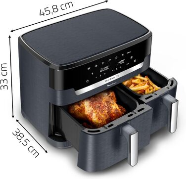 Фритюрниця Moulinex Dual Easy Fry XXL з двома кошиками, 11л, 7 програм, EZ942BF0