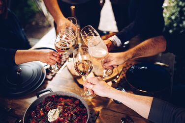 Набір келихів для білого вина Mikasa Cheers Kristall, 4 шт, 450 мл, сріблястий