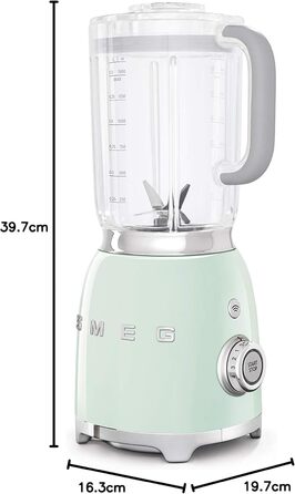 SMEG Stand Mixer BLF01PGEU, 800, Aluminum, 1.5 liters, pastel green