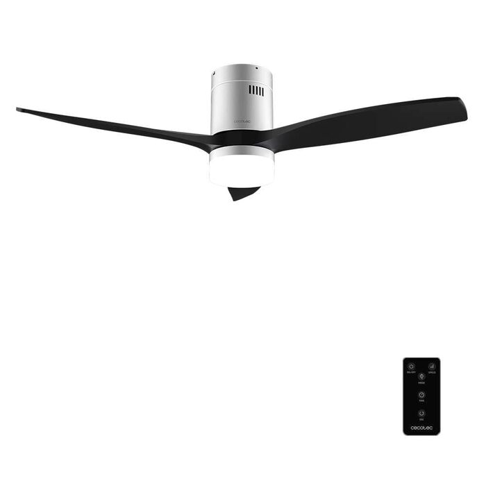 Вентилятор стельовий Cecotec EnergySilence Aero 5600 Classic Gold/DarkWood з підсвіткою та пультом ДК, 40 Вт, LED, 6 швидкостей, режим зима/літо