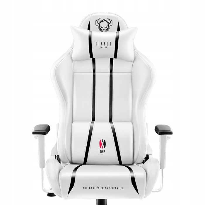 Ігрове крісло Diablo Chairs X-One 2.0, екошкіра, біле