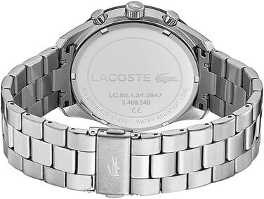 Чоловічий годинник Lacoste Boston Chronograph: шкіряний або металевий браслет, чорний циферблат